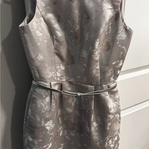White House Black Market Metallic Silver Mini Dress